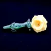美しいバラの形をしたドライハーブ用カラーガラススモークハンドパイプ