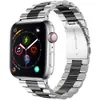 Compatible pour Apple Watch bracelet 44mm 40mm 38mm 42mm Acier Inoxydable Bande Métallique Bracelet iWatch Série 6/5/4/3/2/1