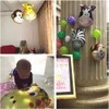 6PCS 파티 테마 동물 풍선 정글 파티 동물원 헬륨 포일 공기 풍선 어린이 생일 파티 장식 baloon입니다 키트 발론