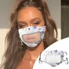 2020 Visible Mouth Face Mask Cover Anti Dust Réutilisable Washable with Clear Pvc Window Adultes sourds malentendants Élasticité boucle d'oreille