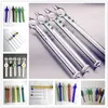 Glass Hand Straw Dab Pipe Rig Stick 15cm/20cm Oil Burner Smoking Accessories Dotted Pipes 12 Styles For Hookahs Water Bongs Mouthpiece Tips