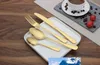 Hochwertiges Goldbesteck Löffel Gabel Messer Teelöffel Mattgold Edelstahl Lebensmittel Besteck Geschirr Utensilien DHL Kostenloser Versand