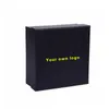 Custom printing gift box souvenir packaging box cardboard lid and base box for apparel clothings Black