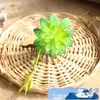 High Quality Vivid Mini Artificial Succulents Plants soft rubber Bonsai Succulent Flower Lotus For Home Office Decoration