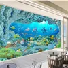 Custom wallpaper for walls 3d wallpapers for living room 3D stereo mural beach wallpapers TV background wall