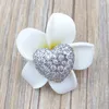 Sparkling Mönster Heart Single Stud Earring Autentic 925 Sterling Silver Studsfits European Pandora Style Studs Jewelry Andy Jewel 298568C01