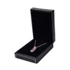 Boîte de collier pendentif personnalisé point noir emballage de luxe