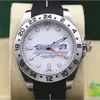 남성 명품 시계 고무 팔찌 II의 42mm 216570 폴라 블랙 화이트 스테인레스 날짜 시계 박하 자동 기계 남성 손목 시계