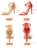 Vendita calda sandali gladiatore concisi scarpe da sposa tacchi bianchi da sposa sandali firmati da donna moda scarpe da donna di design di lusso taglia 34 a 40