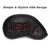Golf Club Iron Cover Headcover USA med Red Stitch Golf Iron Head Cover Golf Club Iron Headovers Wedges Covers3142236
