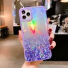 Luksusowy Glitter Star Cekiny Laser Gradient Telefon Case Dla iPhone 11Pro Max SE XR XS Max 6 7 8Plus Bling Rainbow Soft Cover Shell