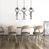 Vintage Chandelier Luzes de estilo American Industrial lustres de ferro negro Base de Loft Café Bar Restaurante Cozinha Pendant Lighting