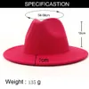 2020 neue Rosa und Limette Patchwork Wollfilz Fedora Hüte Frauen Große Krempe Panama Trilby Jazz Cap Derby Hut Sombrero mujer283W