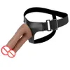 8.46inch réaliste Dildo Brown / Chair Sangle Dildo gode ceinture pour adultes Couples Sex Toys Pour Femmes Gay J1750