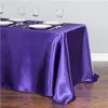 1pcs de mesa de cetim mesa de tampo de sobreposição de tampa de mesa para banquete de casamento festival de festa decoração de festival