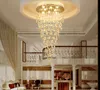 リビングルームの寝室ホテル廊下の屋内装飾階段のライトのモダンなLEDクリスタルシャンデリアフィクスチャライトLLFA