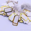 1000pcs Wholesale 23x13mm White Silver Tags Price Tags Card Label Tie String Display Jewelry