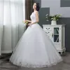 Style coréen col en v dentelle réservoir sans manches imprimé fleuri robe de bal robe de mariée 2020 nouvelle mode Simple estidos de noivas CC