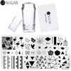 UR SUGAR Nail Stamping Plate Set Clear Jelly Silicone Stamper With Scraper Nail Art Stamp Image Plate Stamping Polish Tool xkhD1366141