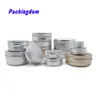 50pcs 5g 10g 15g 20g 30g 50g 80g 100g 200g Aluminum Tin Jar Lip Balm Container Empty Candle Jars Metal Containers Cream Pot Box CX200729