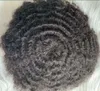 アフリカ系アメリカ人アフロの変態カールのタッペのフルレースユニットメンズウィッグインドのバージンの人間の髪の髪の毛の交換速い速達