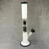 Mjölk Vit Glas Vatten Bongs Hookahs Black Recycler Tube och Mushroom Perc Percolator 18mm fog för rökning