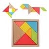 Wooden Multicolour Tangram Puzzle Kids Educational Toys 15x15x14cm jigsaw Factory Cost Cheap Whole3306872