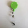 ID-hållare Namn Tag Kort Key Badge Reels Sundries Round Solid Plast Clip-On Retractable Pull Reel Wholesale Office Supplies