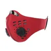 Máscara de bicicleta respirável ativada PM2.5 à prova de vento Bicicleta protetora MTB Ciclismo Máscara de boca da máscara com 1 filtro de PC 3 cores para opção