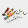 Siliconen nectar-nagelcollector Mini-roken Waterpijpen Afdrukken met titanium booreilanden Tip Dab Straw Pipe