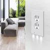 Switch Durable Convenient Cover Duplex Wall Plate Led Night Lights Ambient Light Sensor Hallway Bedroom Outlet