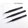 Vetus non magnétique Vetus Tiptez la pince à cils en acier inoxydable Extension Tweezers Individual Coels Volume Lashes Makeup Tools