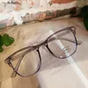 New Visual Half Rim Design Geek Style Optical Glasses TR90 Frame With Big Clear Lenses Anti-Blue Light Wholesale