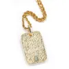 Iced Out Diamond Army Brand Pendant Halsband Micro Paved Cubic Zircon Mens Hip Hop Smycken Gift