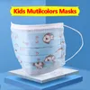 Student Kids Carton Dis-posable Face Mask with Elastic Ear Loop 3 Ply Breathable for Blocking Dust Air Anti-Pollution Masks Designer