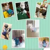 デニム犬の服ジーンズペットの小さなミディアムコスチュームチワワのコートジャケット子犬ジャンプスーツT200710