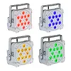 6pcs Wireless DJ uplighting 12x18W RGBWA UV 6in1 Battery Operated Light Remote & Wifi Control LED Uplight DJs Par Can Wall Washer Up lights