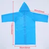 Imperméables non jetables Ponchos pour enfants épaissir portable EVA enfants imperméable voyage en plein air à capuche Poncho enfants imperméable TQQ BH1666