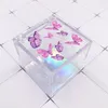 Новая упаковочная коробка для ресниц Butterfly Print Clear Cube Box Пушистая 25 -мм норка для ресниц настройка