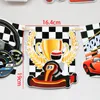 Race Car Themed Flag Party Paper Pennant Banner Racing Flags Boy Birthday Decor Hanging Bunting Baby Shower yq2157