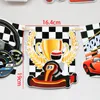 Race Car Themed Flag Party Paper Pennant Banner Racing Flaggor Pojke Födelsedag Inredning Hängande Bunting Baby Shower YQ2157