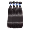 Indiskt obearbetat människohårförlängningar Body Wave Silky Straight 4 buntar Mink Remy Hair Products Hair Wefs 10-30"