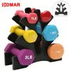 DMAR Dumbbells Rack Bracket Houder voor Huishouden voor Fitness Home PVC Kleine Vrouwen Mannen CrossFit Body Building Exerciseapparatuur