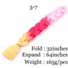 Synthetic Jumbo Braiding Hair bulk 165g Folded 32inch Ombre Three Color Synthetic Crotchet Braids Twist Hair Extensions