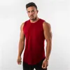 Hommes plaine maille course gilet nouveau été Gym vêtements musculation Fitness débardeur sans manches t-shirt entraînement Stringer Singlet