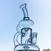 Bong in vetro Klein spesso 5 mm, percolatore, riciclatore, narghilè, tubi dell'acqua da 8 pollici, 14 mm, giunto femmina, olio, Dab Rigs con banger o ciotola al quarzo