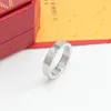 Titanium Steel Wedding Lovers Ring For Women CZ Zirconia Rose Gold Noiving Rings Men Jewelry Gifts PS8401 com Box8387854 original