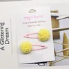 2pc / set schattig kant pom pom snap haar clip barrettes meisjes roze bal pompom haarspeld bloemen hoofddeksels haaraccessoires