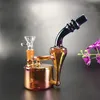 clásico mini bong 5.9 pulgadas bongs de agua de vidrio reciclador marrón quemador de aceite plataforma para fumar accesorios