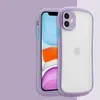 Pour iphone 11 pro max x xr xs max 6 7 8 plus coloré corps mince tpu pc étuis hybrides